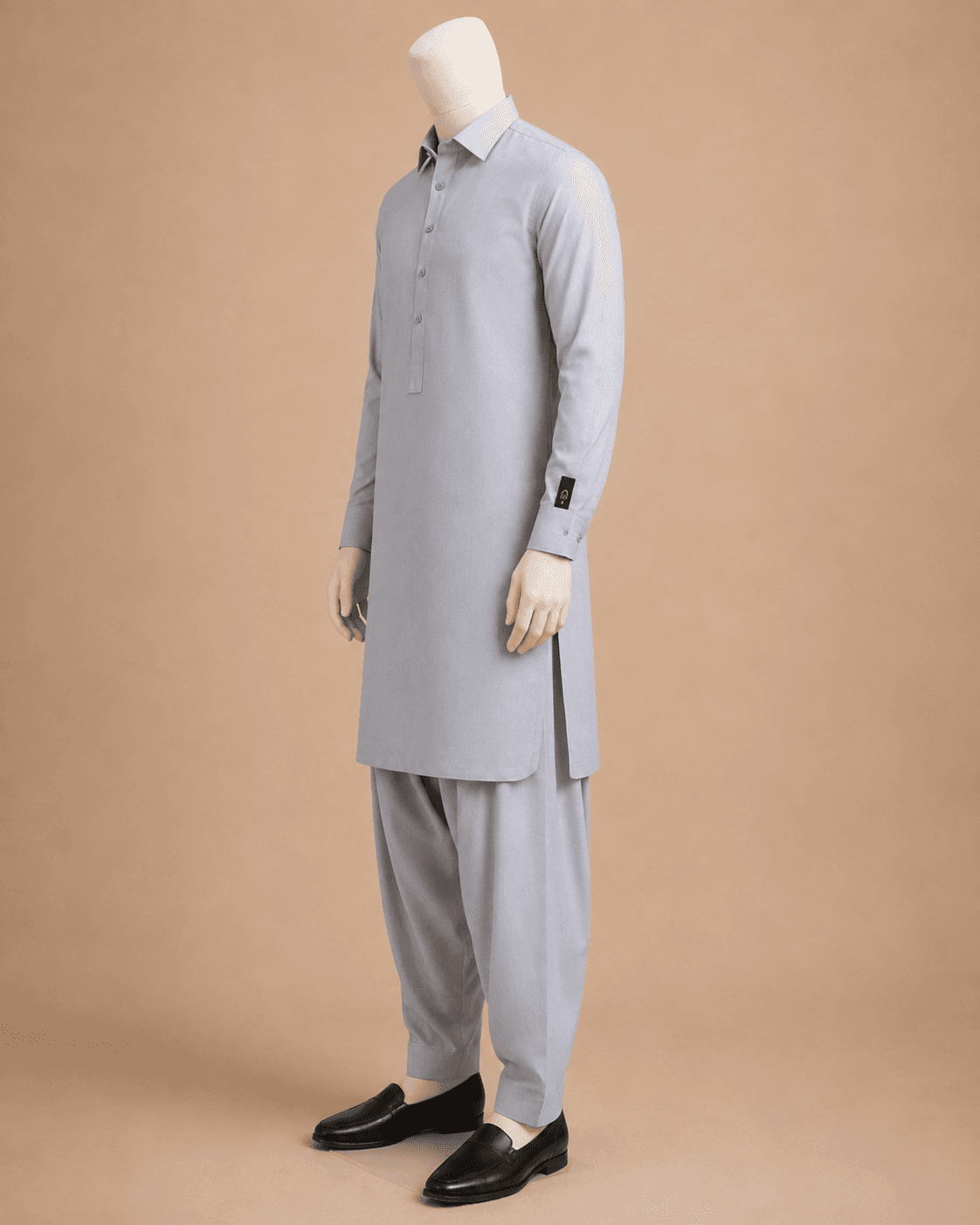 Mehrab Formal Grey Shirt Collar Shalwar Kameez